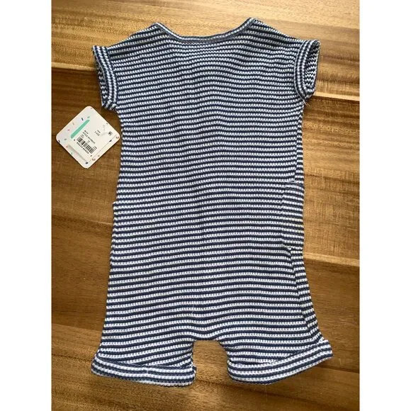 Disney Baby Mickey Pluto Best Buds Striped Romper For Infant Size 3-6M - Picture 2 of 10